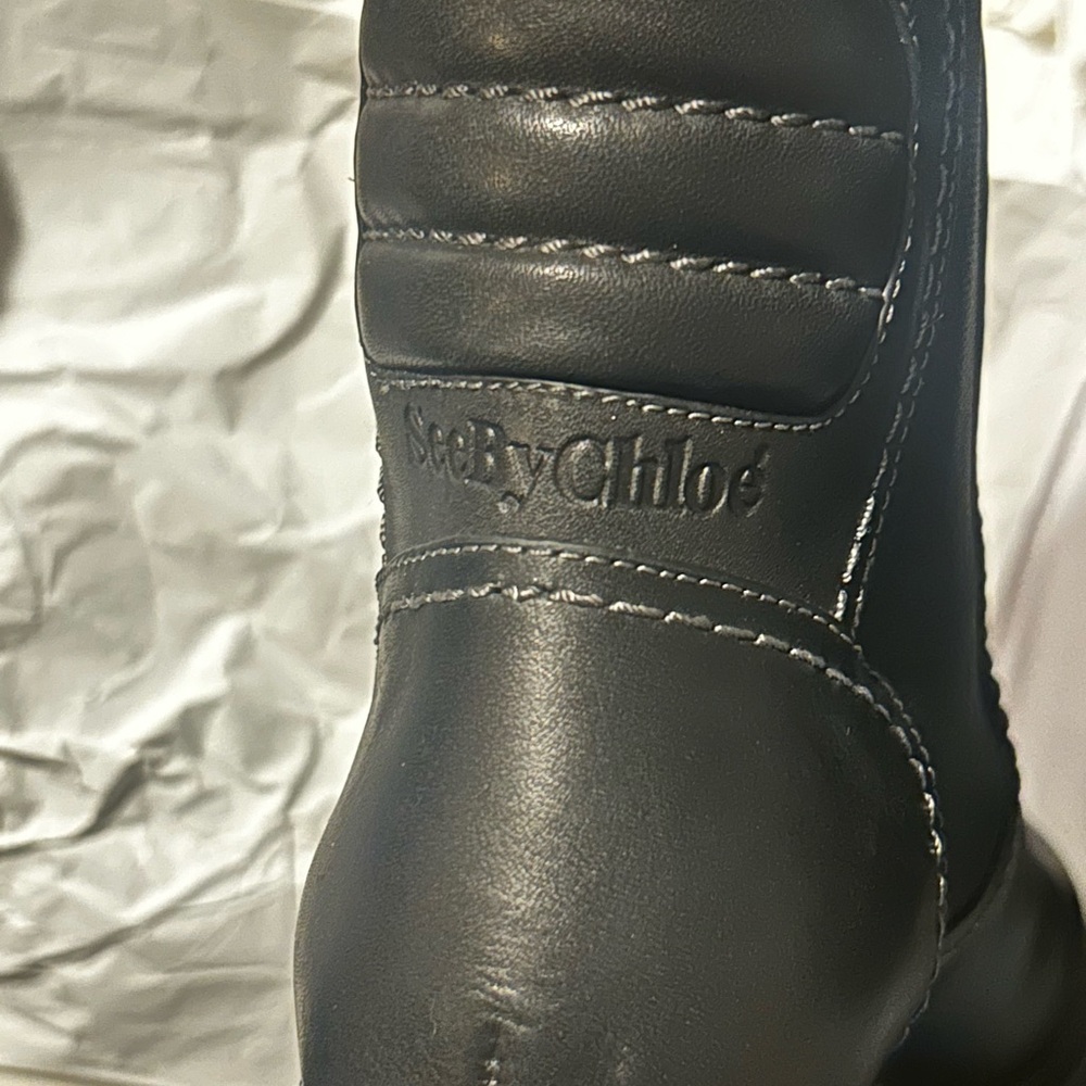 See by Chloe Black Erika Heeled Boots Size 41 EU - Picture 7 of 14